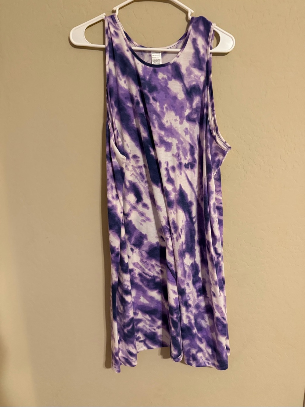 west loop Purple Tie-Dye Sleeveless Dress